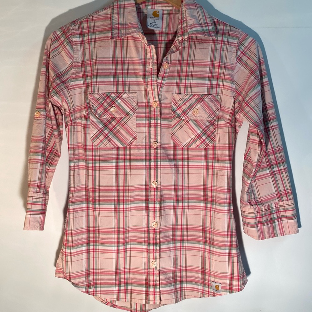 Carhartt - Womens plaid poplin shirt. Size M
